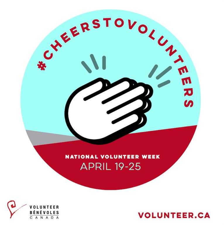 Cheers to Volunteers graphic