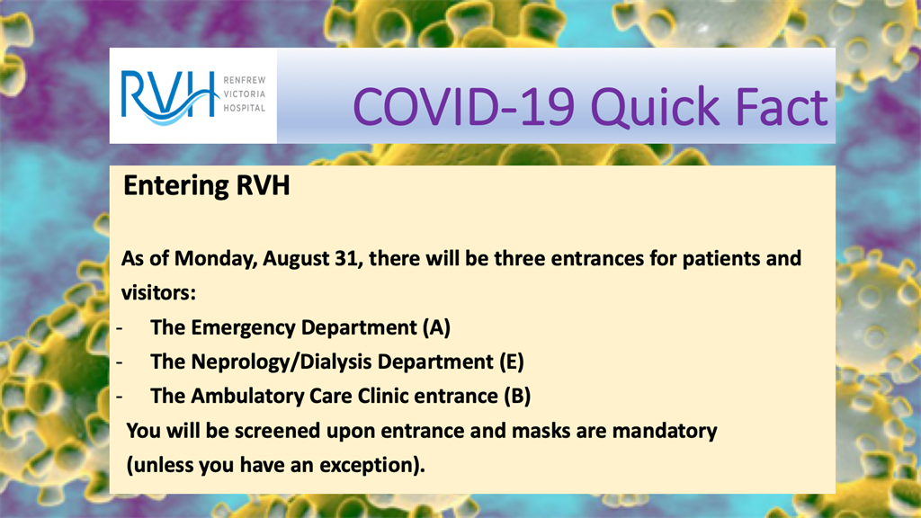 RVH visitor entrances