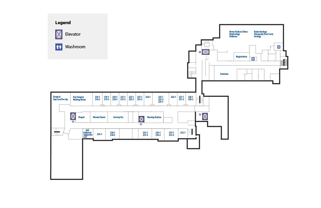 RVH interior map second floor