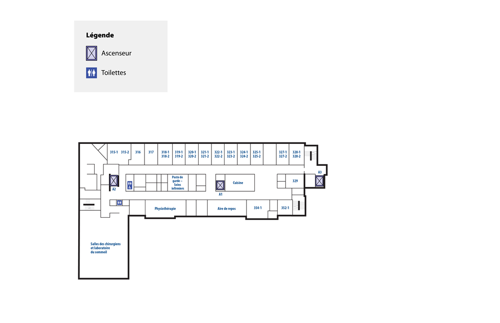 RVH interior map third floor